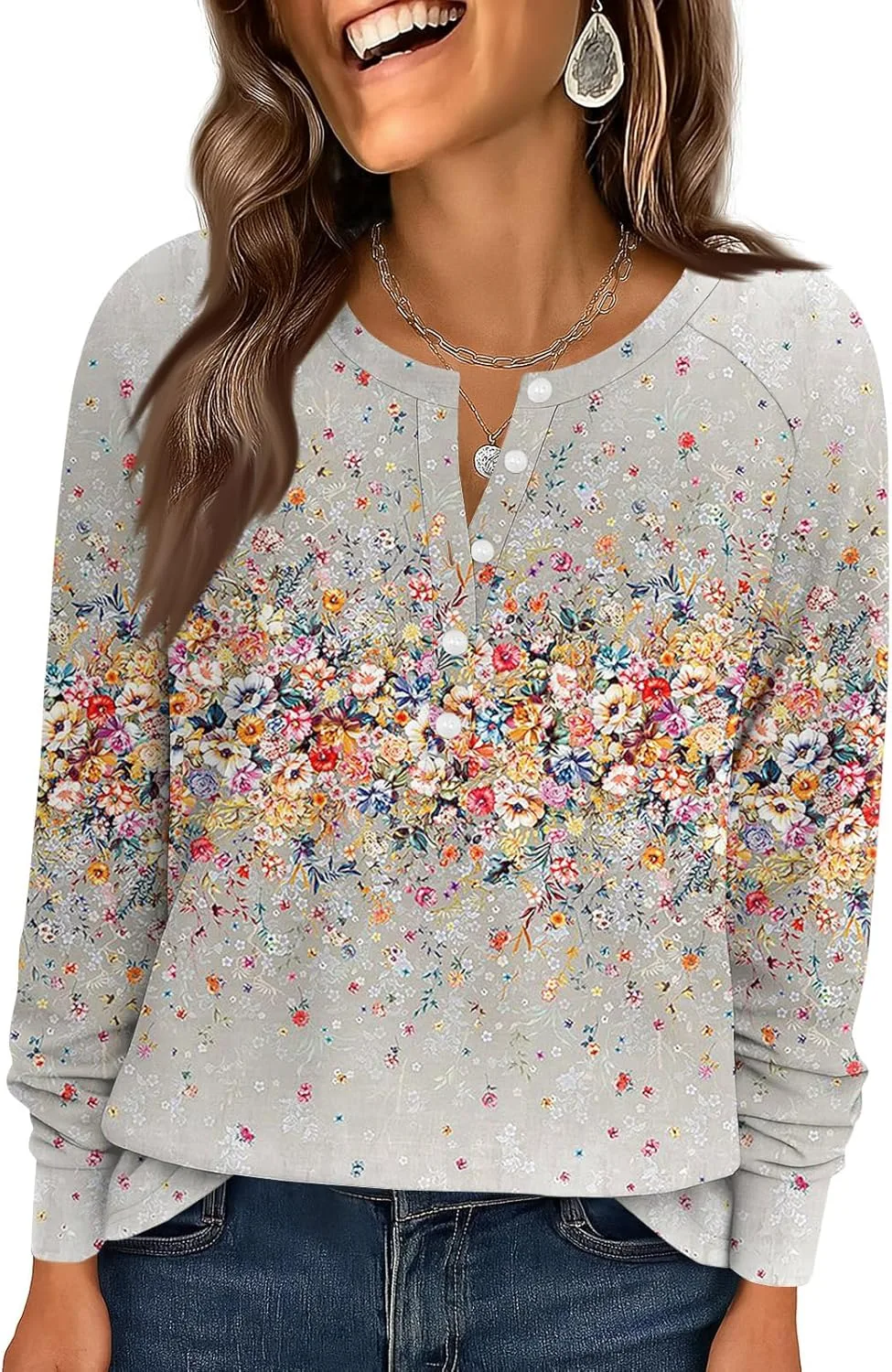 Женский свитшот с цветочным принтом, свободный крой
Женский свитшот с цветочным принтом, свободный крой