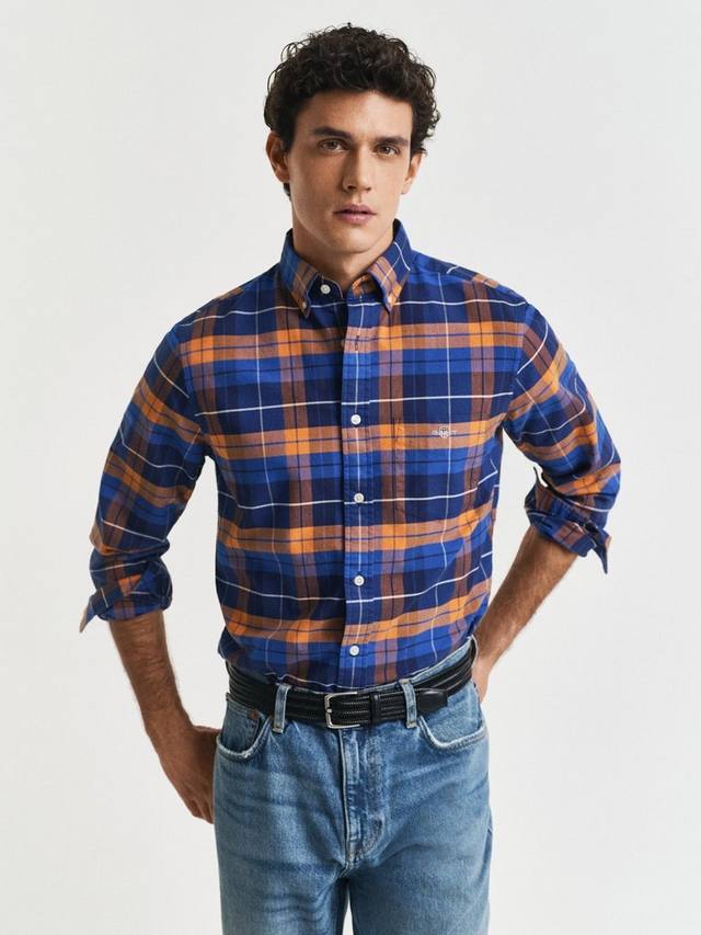 Хлопковая клетчатая оксфордская рубашка GANT, Orange Bronze
Хлопковая клетчатая оксфордская рубашка GANT, Orange Bronze