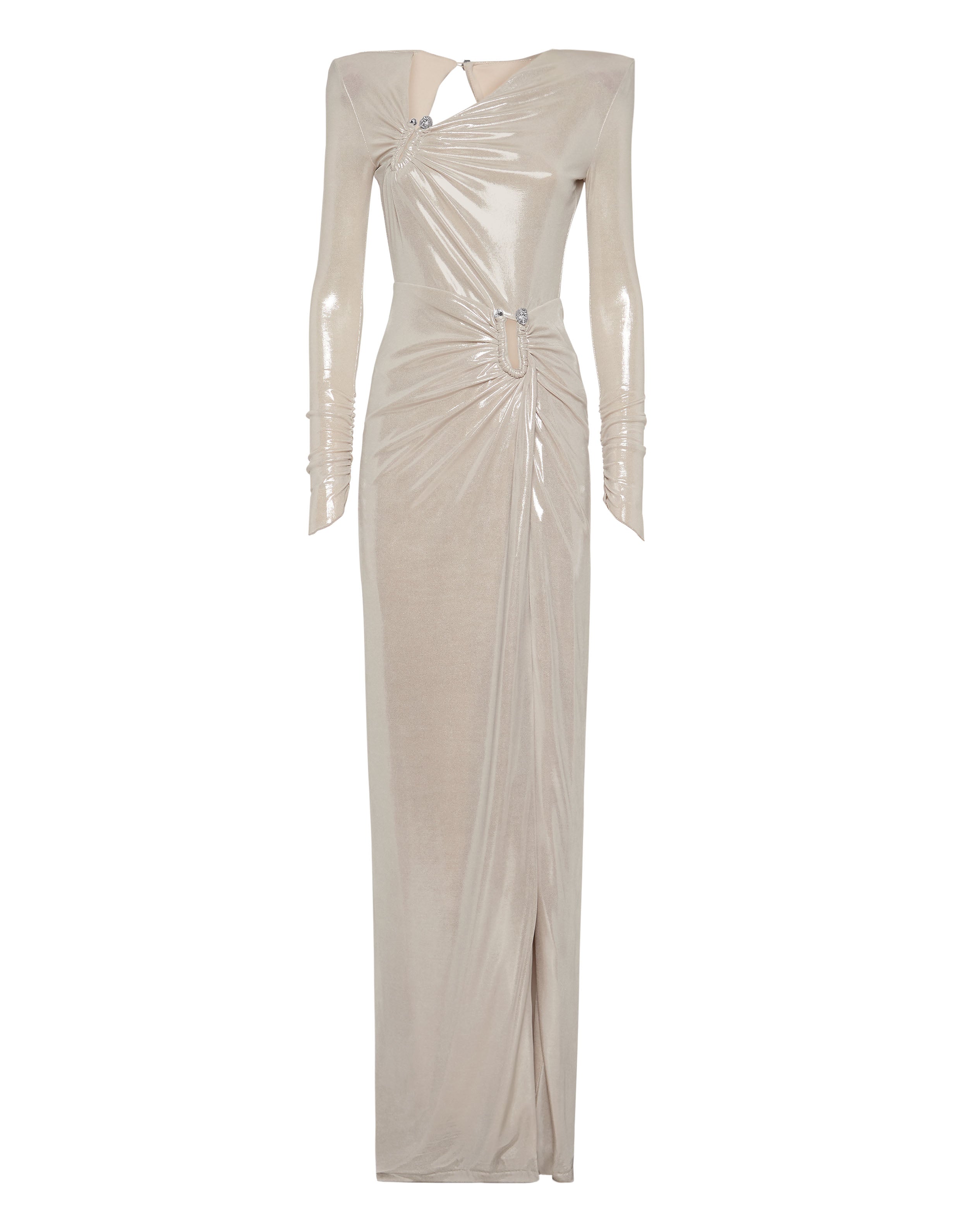 Split Leg Midi Платье Piercing Philipp Plein, серебряный
Split Leg Midi Платье Piercing Philipp Plein, серебряный