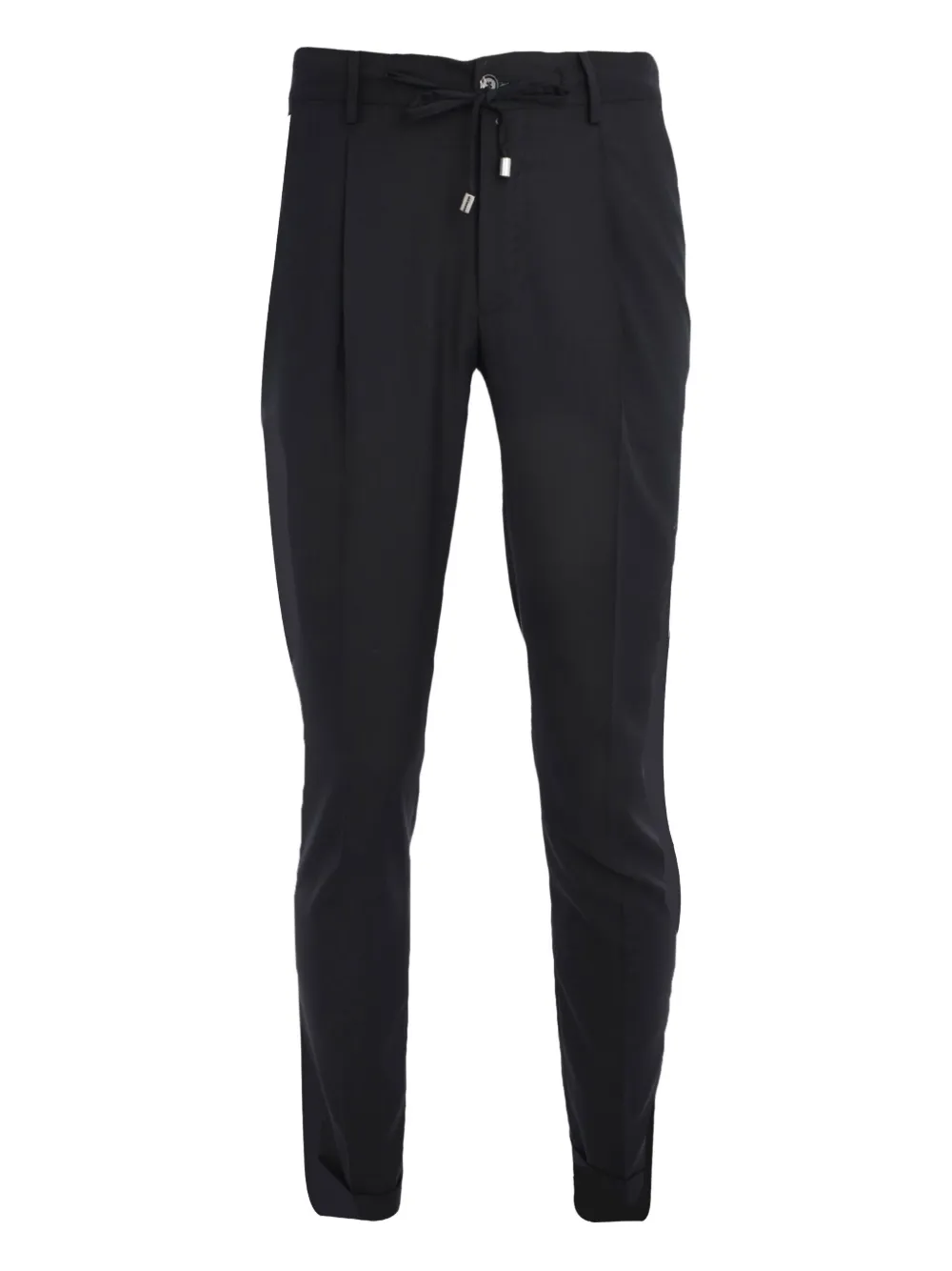 Брюки с кулиской и складками Luigi Borrelli, черный 
Брюки с кулиской и складками Luigi Borrelli, черный