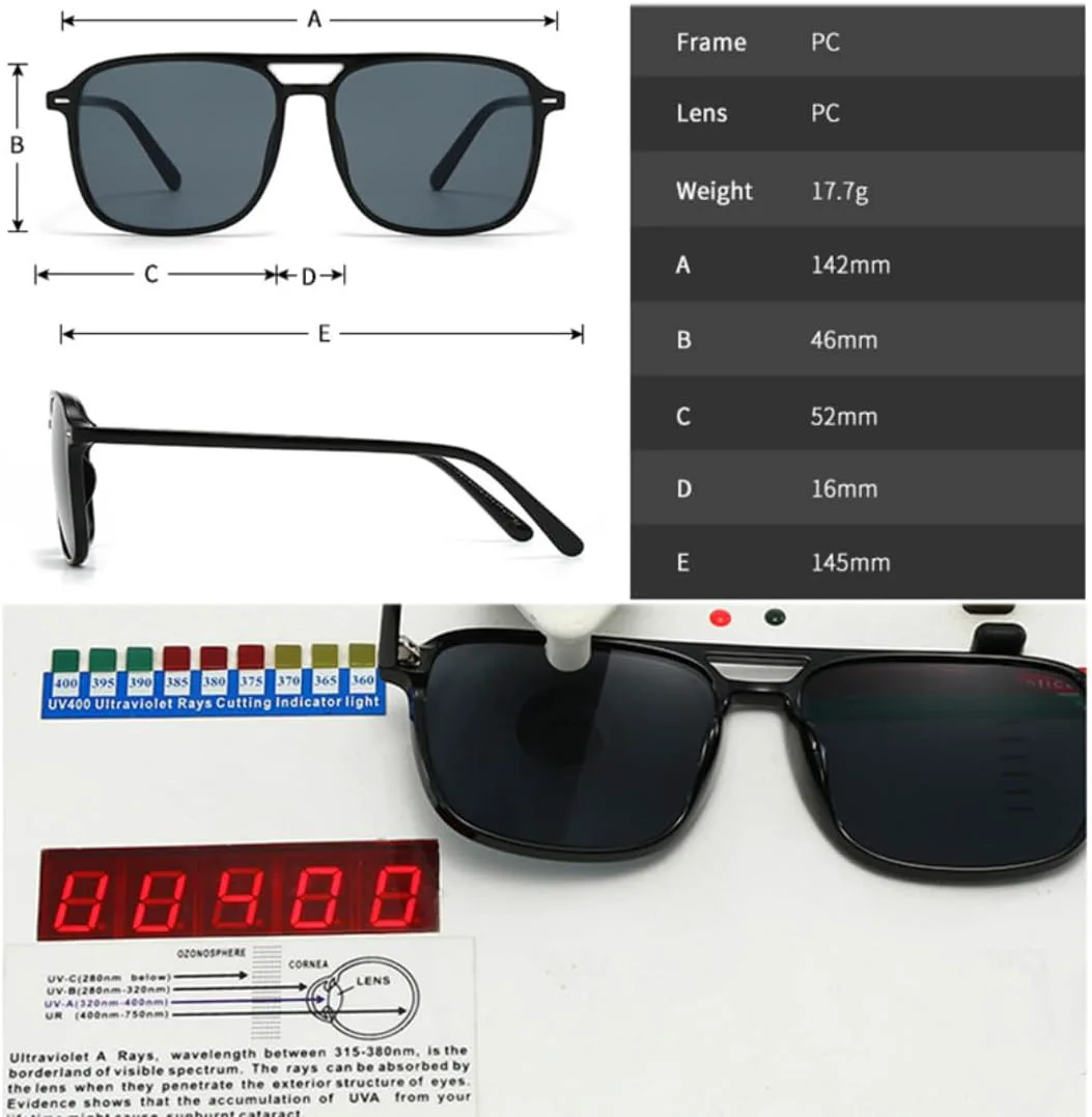 Модные женские солнцезащитные очки с двойной перемычкой, защита от УФ-излучения UV400, ретро-стиль, заклепки, мужские желто-зеленые UUPTTPL, Black Gray Gradient
Модные женские солнцезащитные очки с двойной перемычкой, защита от УФ-излучения UV400, ретро-стиль, заклепки, мужские желто-зеленые UUPTTPL, Black Gray Gradient