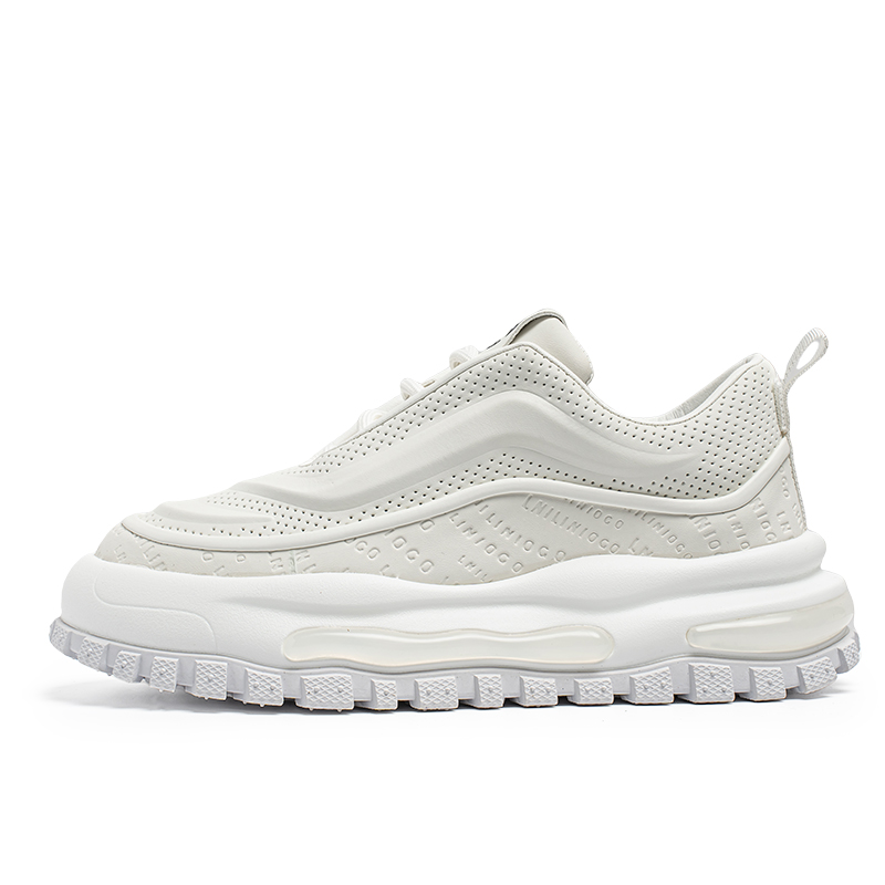 JKEM Устойчивые к истиранию дышащие повседневные туфли на скрытой платформе для мужчин белого цвета, цвет White 
JKEM Устойчивые к истиранию дышащие повседневные туфли на скрытой платформе для мужчин белого цвета, цвет White