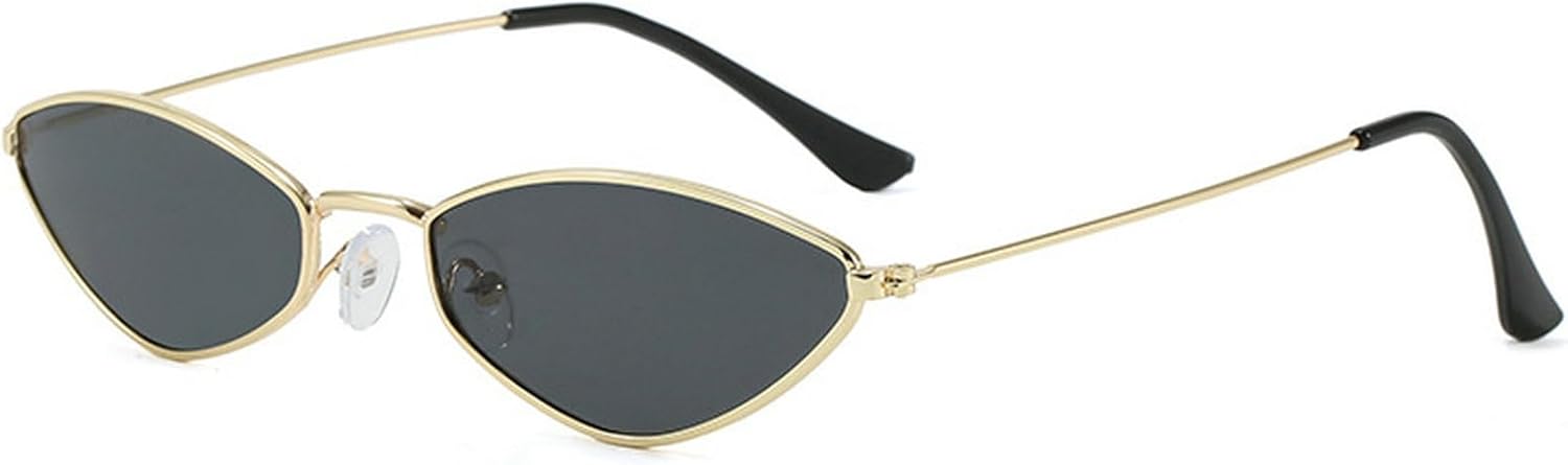 Ретро-солнцезащитные очки в форме «кошачий глаз» из металла неправильной формы для женщин и мужчин, модный винтажный стиль 90-х, маленькая оправа, защита от ультрафиолета UV400 mincl, Gold Black
Ретро-солнцезащитные очки в форме «кошачий глаз» из металла неправильной формы для женщин и мужчин, модный винтажный стиль 90-х, маленькая оправа, защита от ультрафиолета UV400 mincl, Gold Black