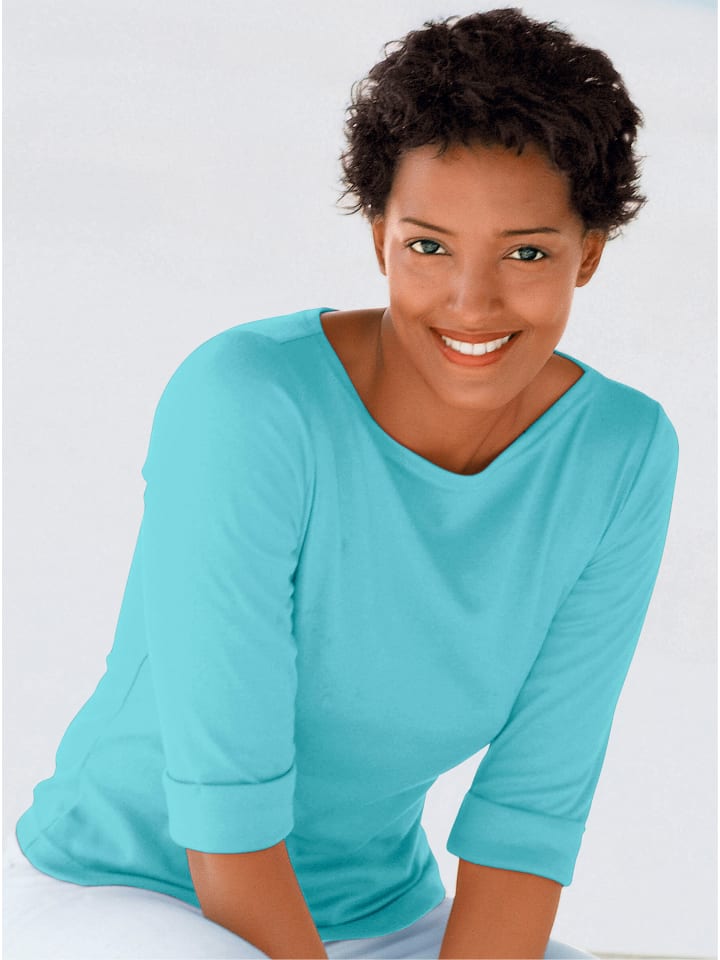 рубашка с круглым вырезом бирюзового цвета Sieh an!
рубашка с круглым вырезом бирюзового цвета Sieh an!