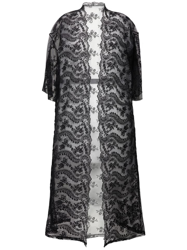 Халат Ulla Popken Kimono, черный 
Халат Ulla Popken Kimono, черный