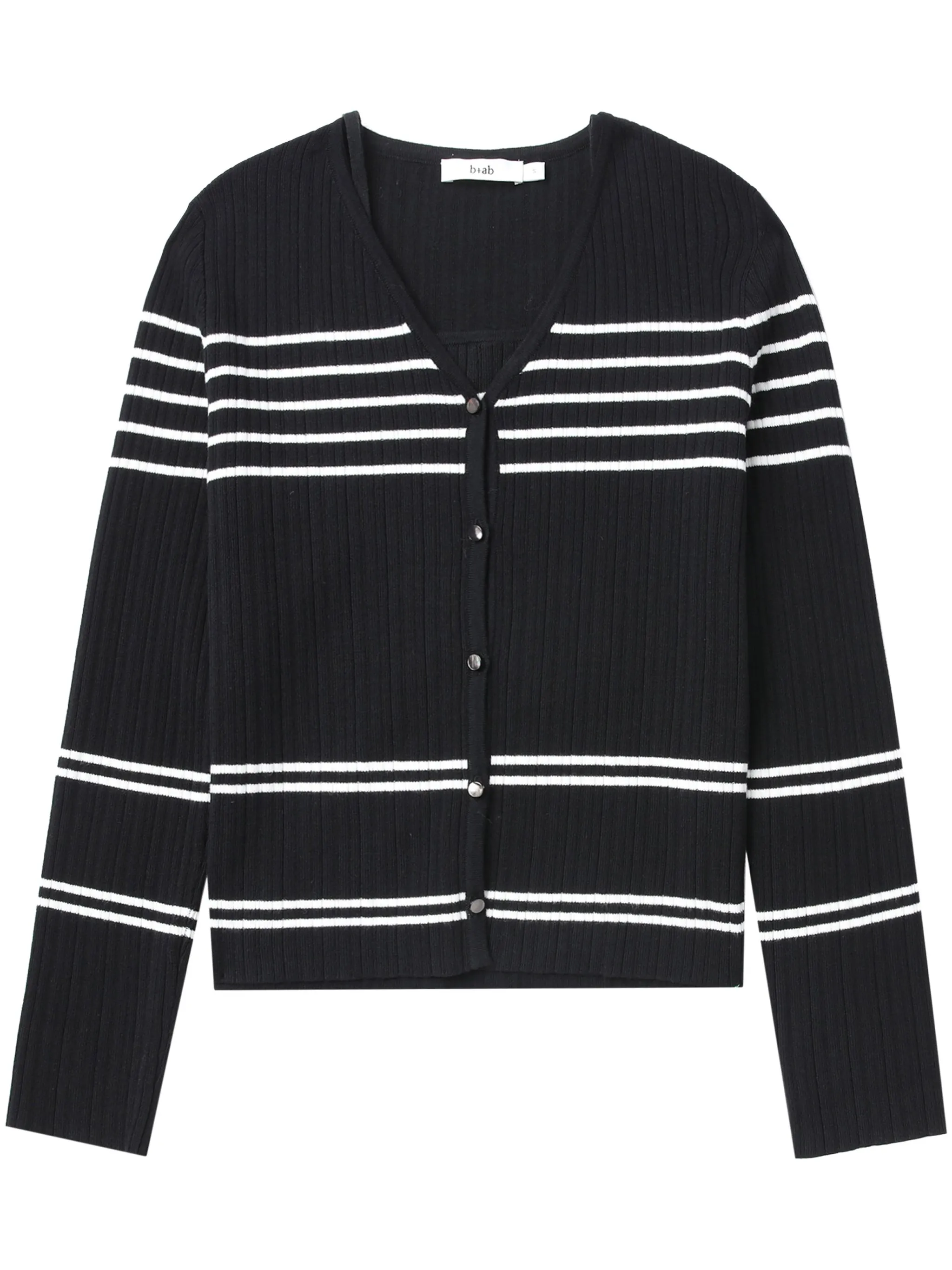 Полосатый кардиган с V-образным вырезом B+Ab, синий
Полосатый кардиган с V-образным вырезом B+Ab, синий
