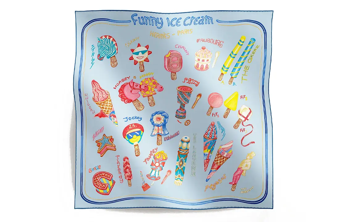 Шёлковый платок женский синий HERMES
Шёлковый платок женский синий HERMES