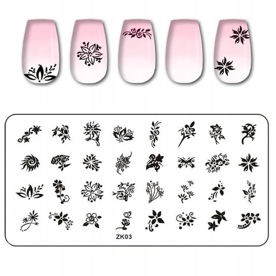 Тарелка для штампов для украшения ногтей ЦВЕТЫ, Frezarkowo
Тарелка для штампов для украшения ногтей ЦВЕТЫ, Frezarkowo