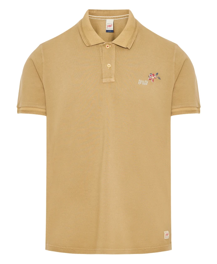 Классическая хлопковая рубашка поло Bob, бежевый
Классическая хлопковая рубашка поло Bob, бежевый