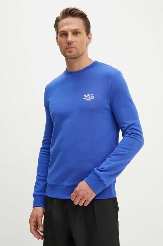 Толстовка Sweat Rider из хлопка A.P.C., синий 
Толстовка Sweat Rider из хлопка A.P.C., синий
