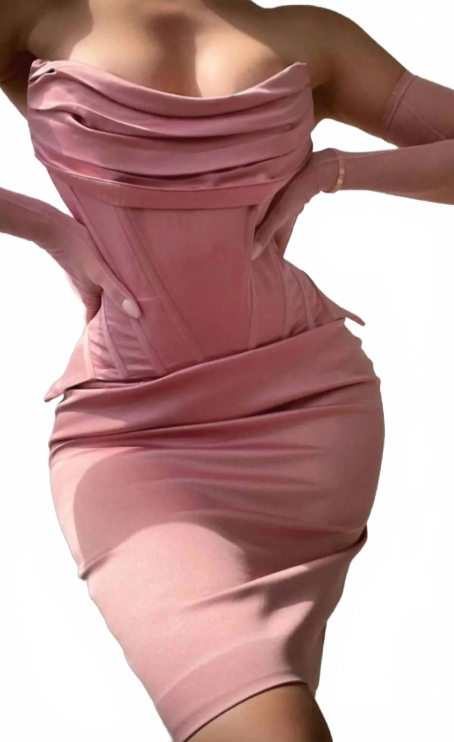 Корсетное платье Medusa в цвете бледно-розовый Miss Circle
Корсетное платье Medusa в цвете бледно-розовый Miss Circle