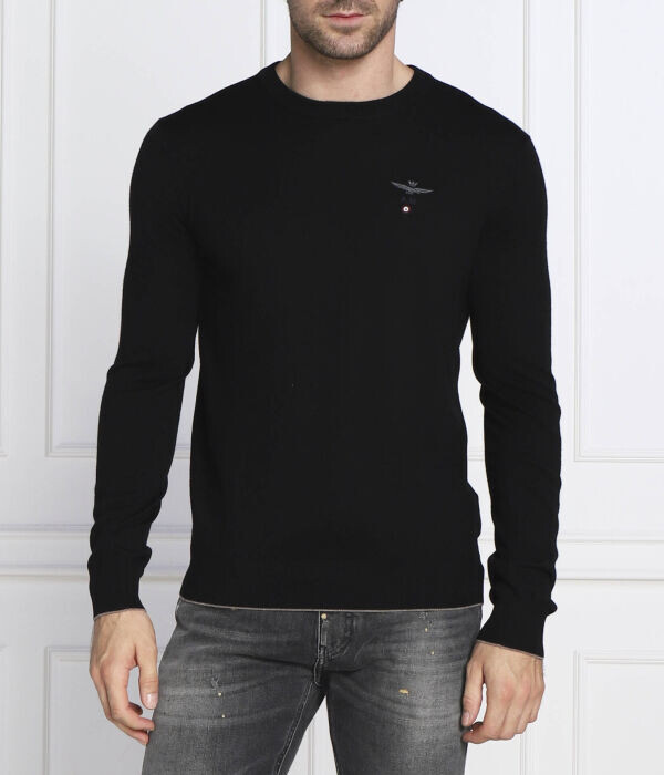 Свитер шерстяной Aeronautica Militare Regular Fit, черный
Свитер шерстяной Aeronautica Militare Regular Fit, черный