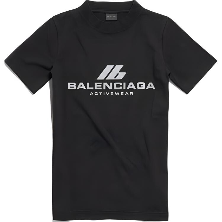 Футболка женская черная Balenciaga 
Футболка женская черная Balenciaga