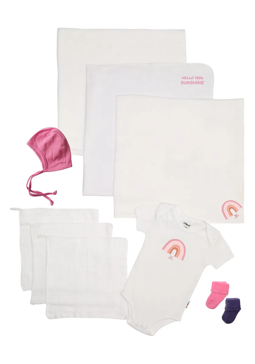 Пакет начального оснащения Liliput "Радуга" с великолепными радужными мотивами, розовый
Пакет начального оснащения Liliput "Радуга" с великолепными радужными мотивами, розовый