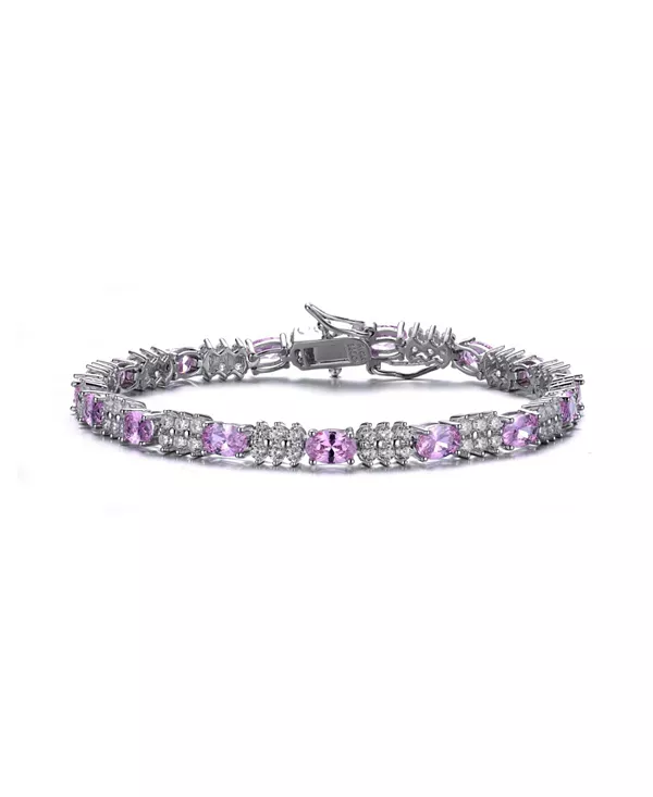 Теннисный браслет из стерлингового серебра с цветными кубическими цирконами Genevive, pink
Теннисный браслет из стерлингового серебра с цветными кубическими цирконами Genevive, pink