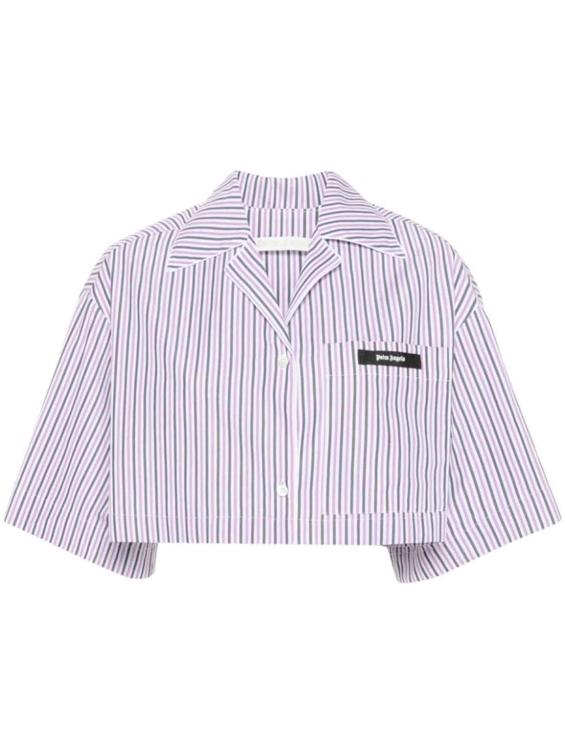 Palm Angels укороченная рубашка в полоску с логотипом, фиолетовый
Palm Angels укороченная рубашка в полоску с логотипом, фиолетовый