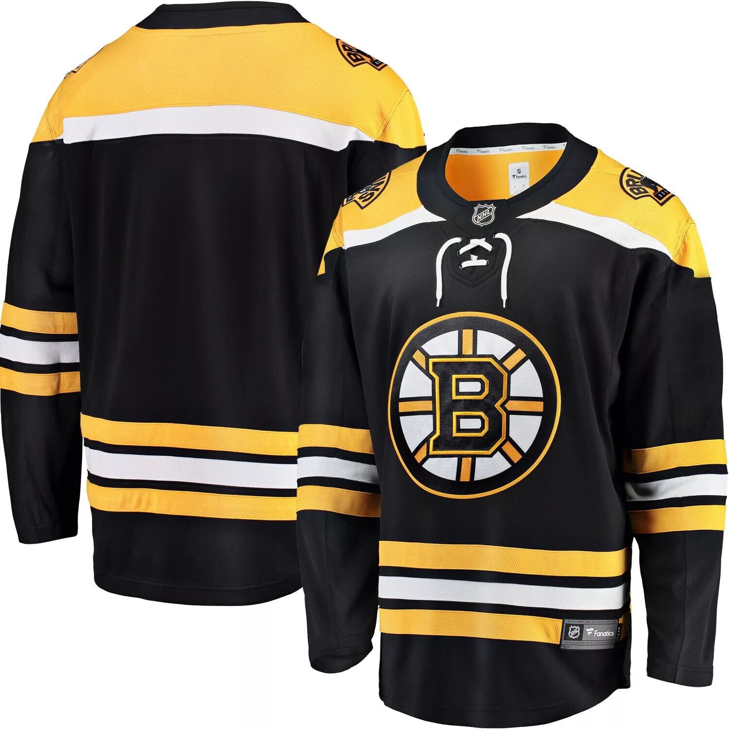 Мужская черная домашняя майка с логотипом Fanatics Boston Bruins
Мужская черная домашняя майка с логотипом Fanatics Boston Bruins