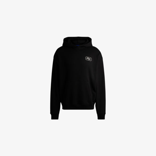 Худи Hugo из хлопкового джерси с карманом-кенгуру и вышивкой, черный
Худи Hugo из хлопкового джерси с карманом-кенгуру и вышивкой, черный