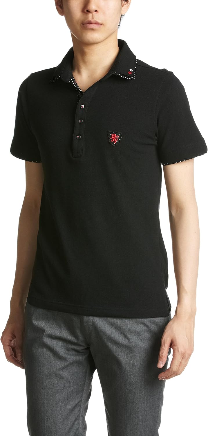 Поло с двойным воротником и точечным рисунком Pincponc, черный
Поло с двойным воротником и точечным рисунком Pincponc, черный