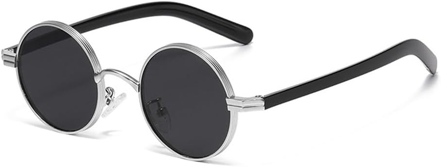 Солнцезащитные очки UV400 с защитой от УФ-излучения — круглая металлическая оправа в стиле панк, маленькая, для женщин и мужчин, для бега и занятий спортом на открытом воздухе UYPTK, Silver Black
Солнцезащитные очки UV400 с защитой от УФ-излучения — круглая металлическая оправа в стиле панк, маленькая, для женщин и мужчин, для бега и занятий спортом на открытом воздухе UYPTK, Silver Black