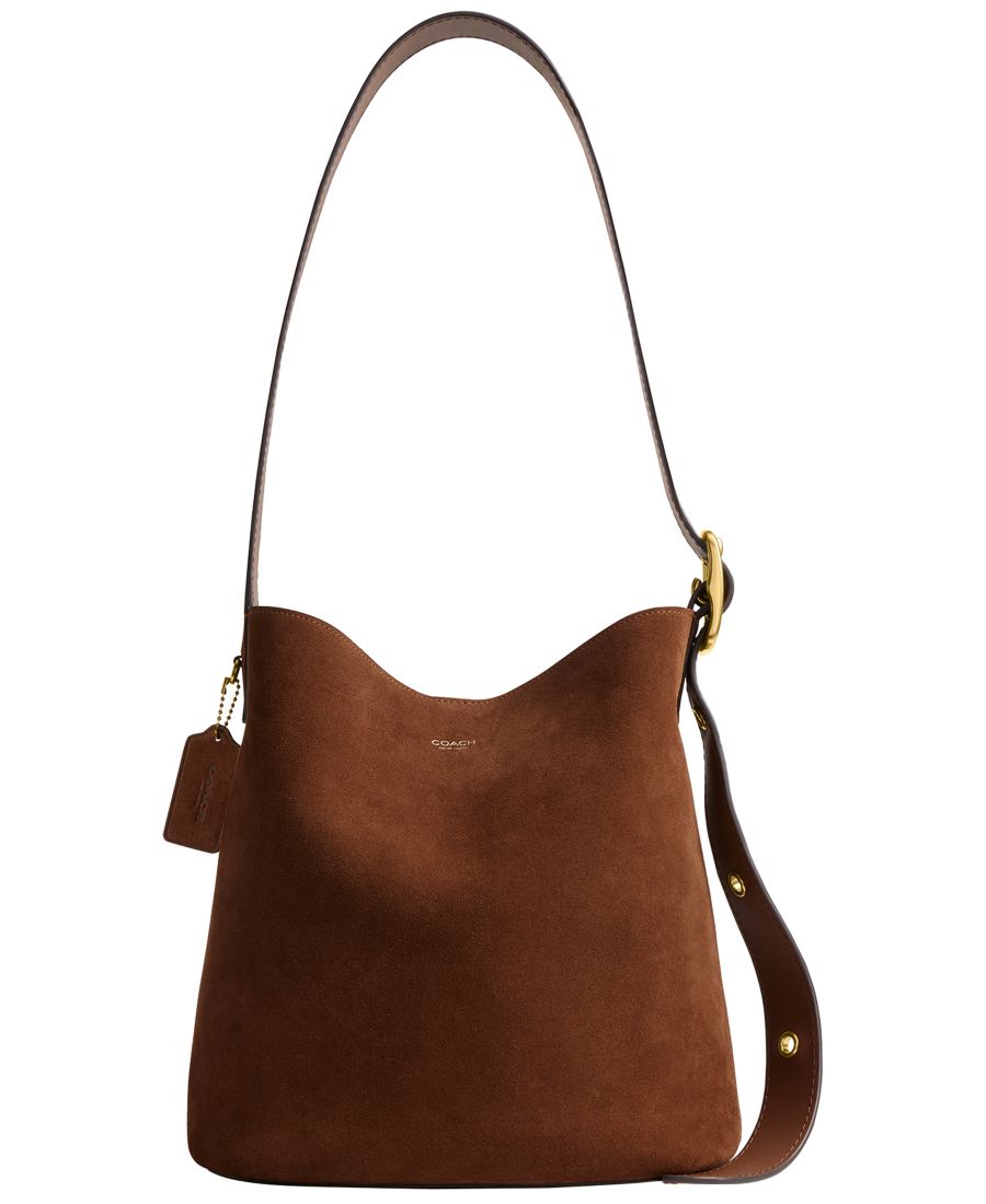 Сумка-ведро Bleecker Medium из замши COACH, Warm Brown
Сумка-ведро Bleecker Medium из замши COACH, Warm Brown