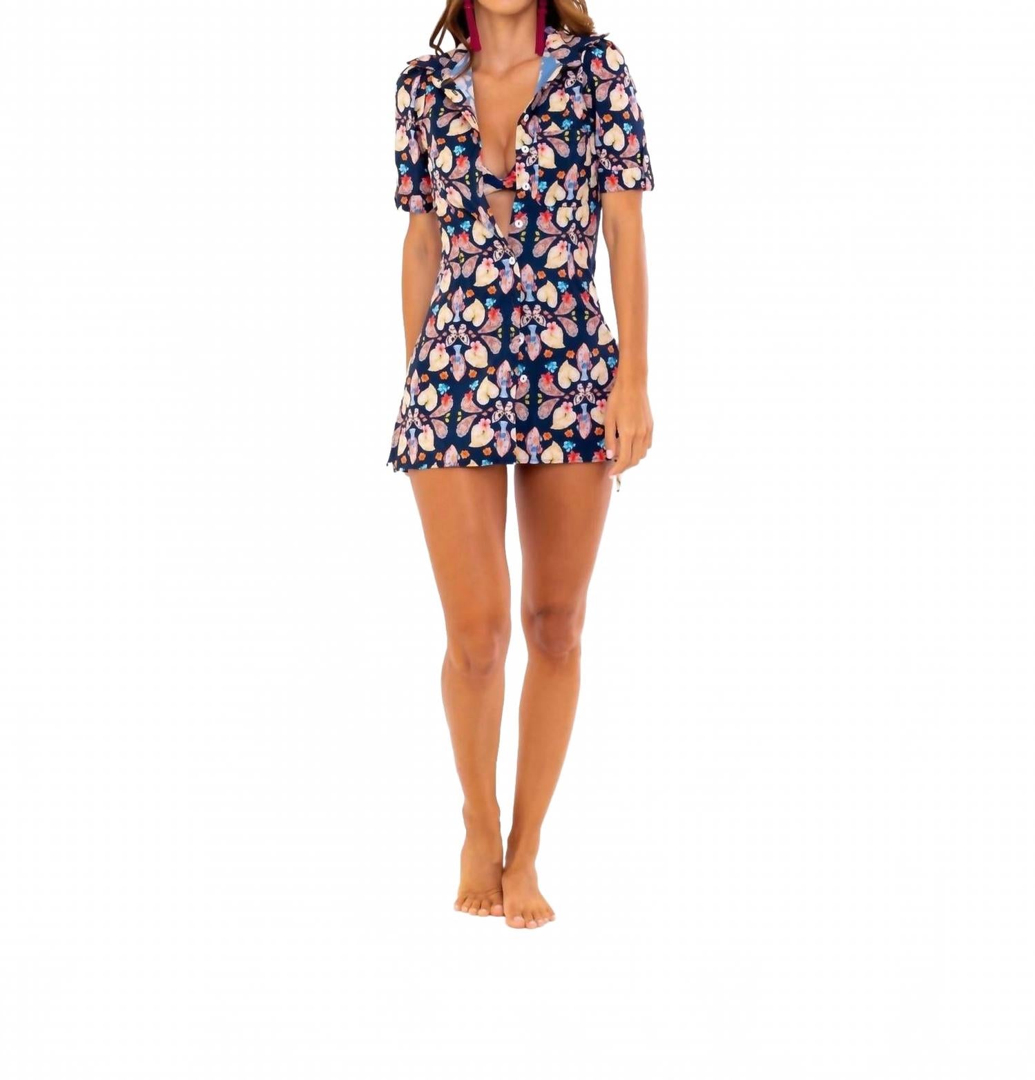 Женское платье-рубашка Harper Guapa в синем мультиколоре SOAH
Женское платье-рубашка Harper Guapa в синем мультиколоре SOAH