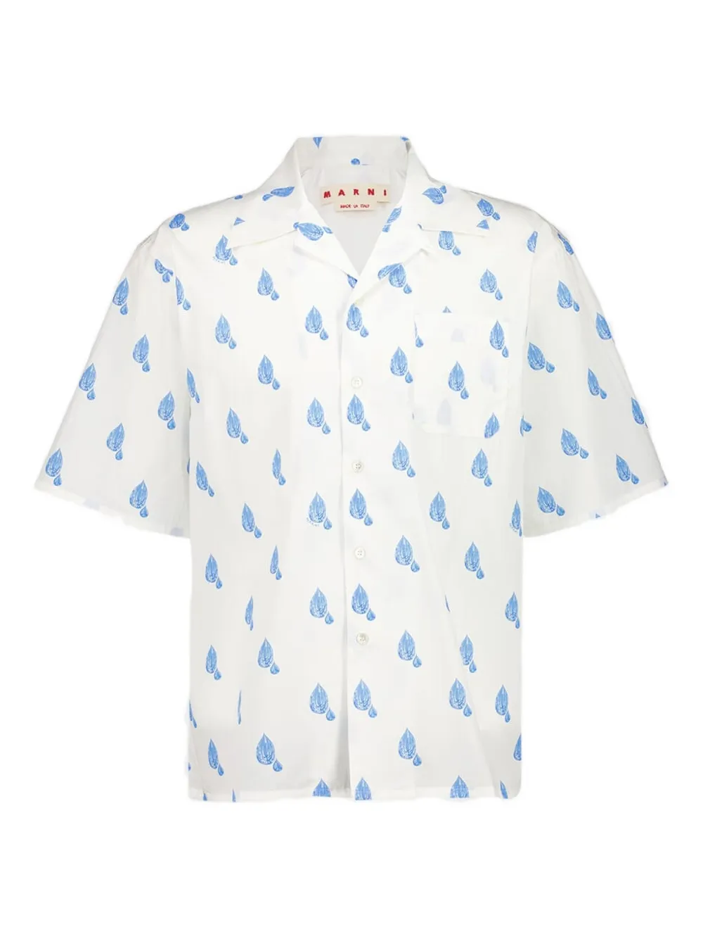 Рубашка с короткими рукавами и принтом Marni, белый
Рубашка с короткими рукавами и принтом Marni, белый
