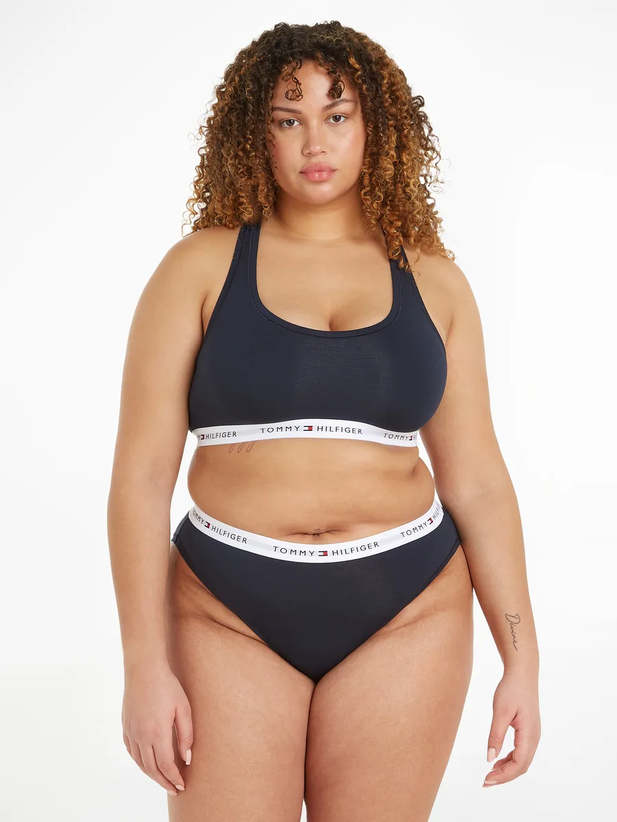 Трусики бикини Tommy Hilfiger Underwear с логотипом на поясе, синий 
Трусики бикини Tommy Hilfiger Underwear с логотипом на поясе, синий