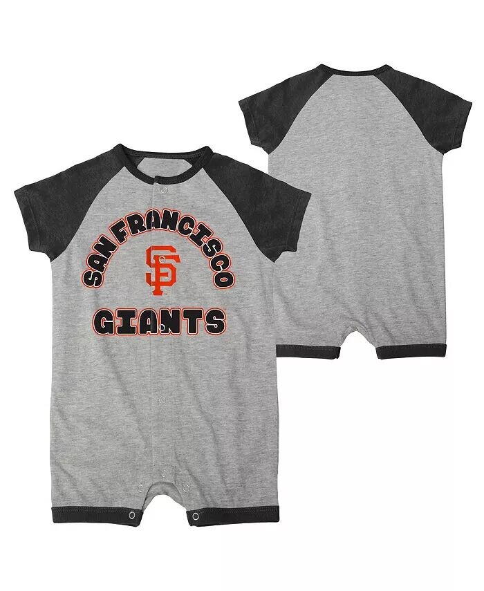 Комбинезон-реглан на кнопках для мальчиков и девочек Heather Grey San Francisco Giants Extra Base Hit Outerstuff
Комбинезон-реглан на кнопках для мальчиков и девочек Heather Grey San Francisco Giants Extra Base Hit Outerstuff