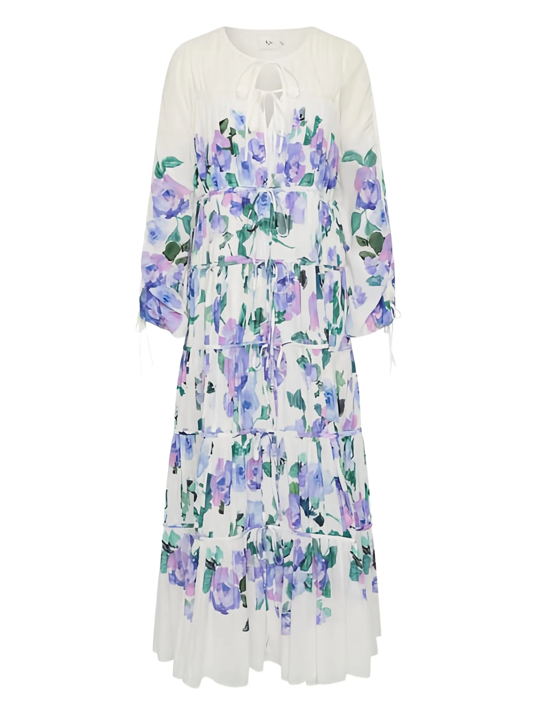 Ярусное платье макси Clover Aje, белый
Ярусное платье макси Clover Aje, белый