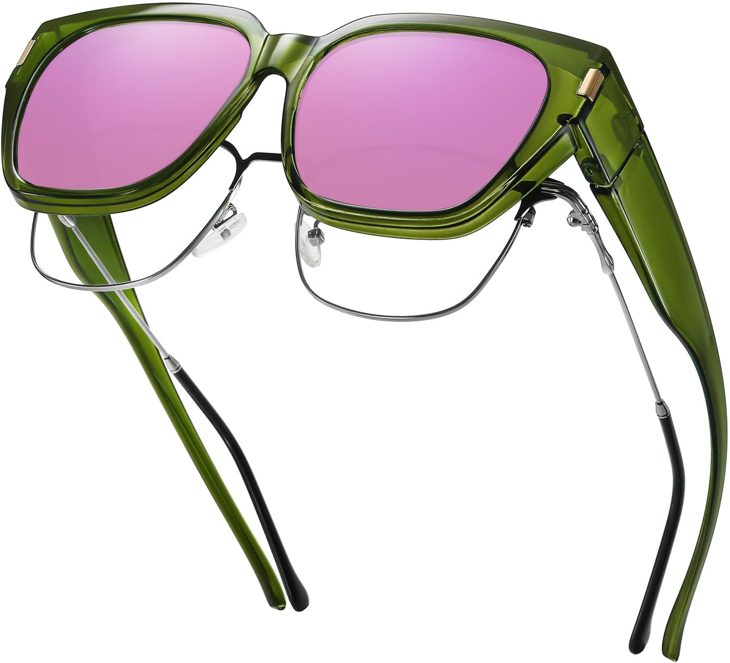 Солнцезащитные очки HAOLOTA с поляризованными линзами, надеваемые поверх обычных очков, для женщин и мужчин. Модные квадратные очки с обтекаемой формой и защитой от УФ-излучения, L Size 20 Clear Green/Pink
Солнцезащитные очки HAOLOTA с поляризованными линзами, надеваемые поверх обычных очков, для женщин и мужчин. Модные квадратные очки с обтекаемой формой и защитой от УФ-излучения, L Size 20 Clear Green/Pink