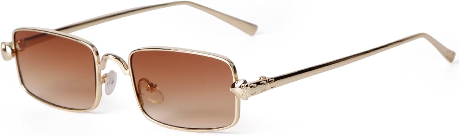 Винтажные прямоугольные солнцезащитные очки для женщин и мужчин, модные узкие прямоугольные солнцезащитные очки в стиле 90-х с золотистым металлическим покрытием, в стиле Y2K piscm, Gold/Gradient Brown
Винтажные прямоугольные солнцезащитные очки для женщин и мужчин, модные узкие прямоугольные солнцезащитные очки в стиле 90-х с золотистым металлическим покрытием, в стиле Y2K piscm, Gold/Gradient Brown