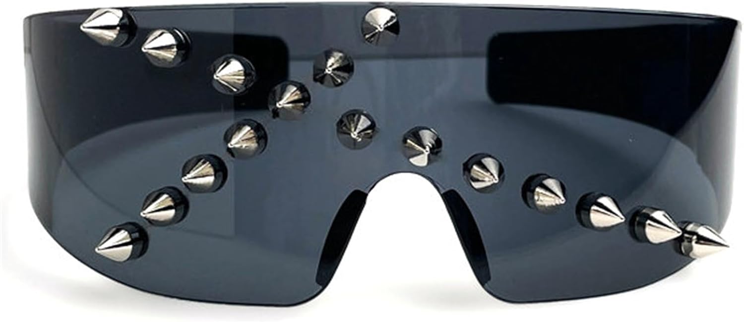 Willochra Модные солнцезащитные очки с заклепками и обтекаемой формой для женщин, солнцезащитные очки в стиле Y2K, цельные солнцезащитные очки для мужчин, панк-хип-хоп, Black
Willochra Модные солнцезащитные очки с заклепками и обтекаемой формой для женщин, солнцезащитные очки в стиле Y2K, цельные солнцезащитные очки для мужчин, панк-хип-хоп, Black