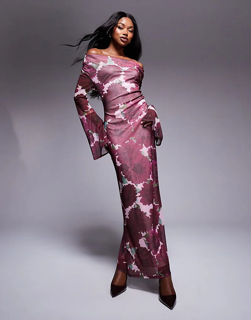 Платье макси из сетки с капюшоном спереди и расклешенными рукавами в принт ASOS DESIGN
Платье макси из сетки с капюшоном спереди и расклешенными рукавами в принт ASOS DESIGN