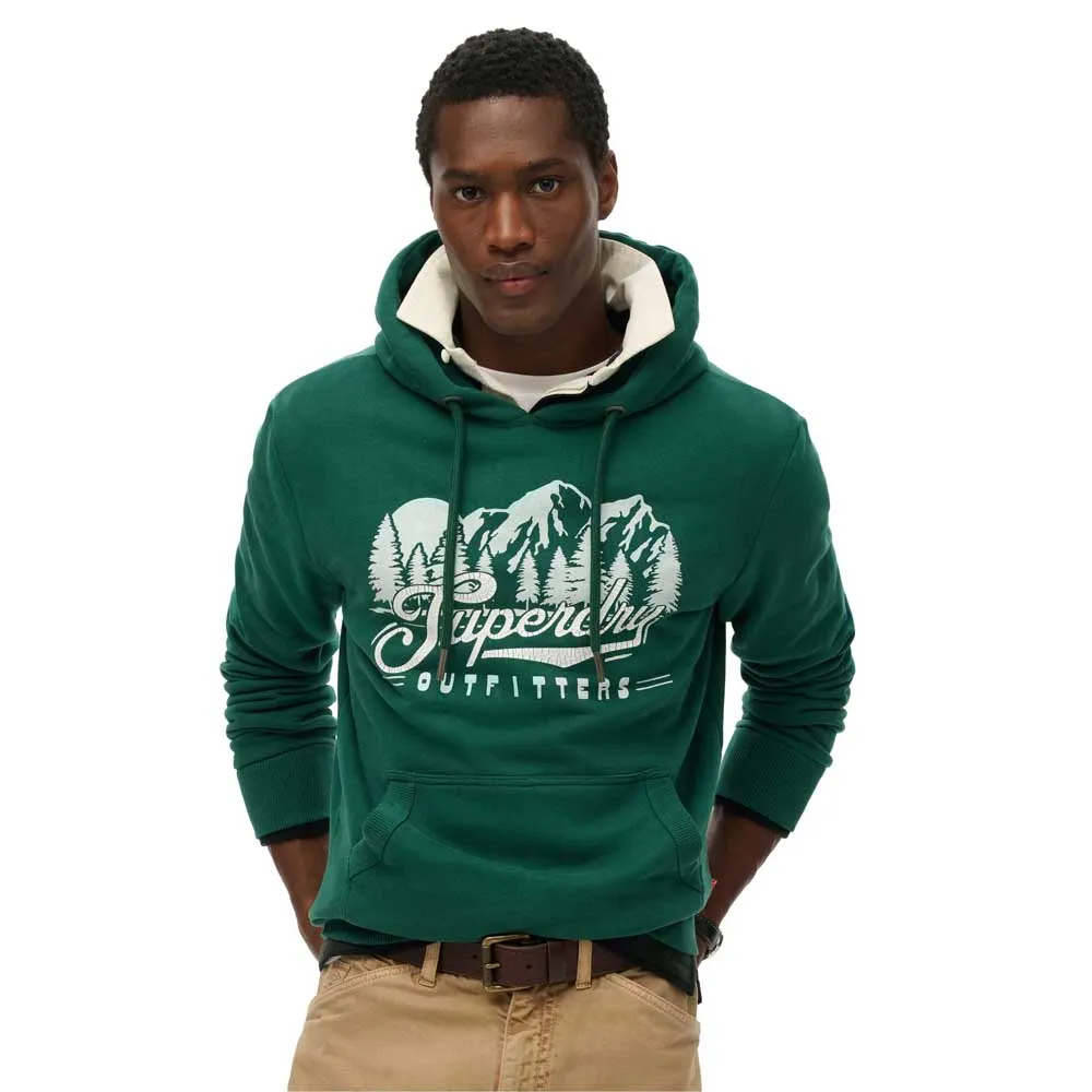 Худи Superdry Outfitters, зеленый 
Худи Superdry Outfitters, зеленый