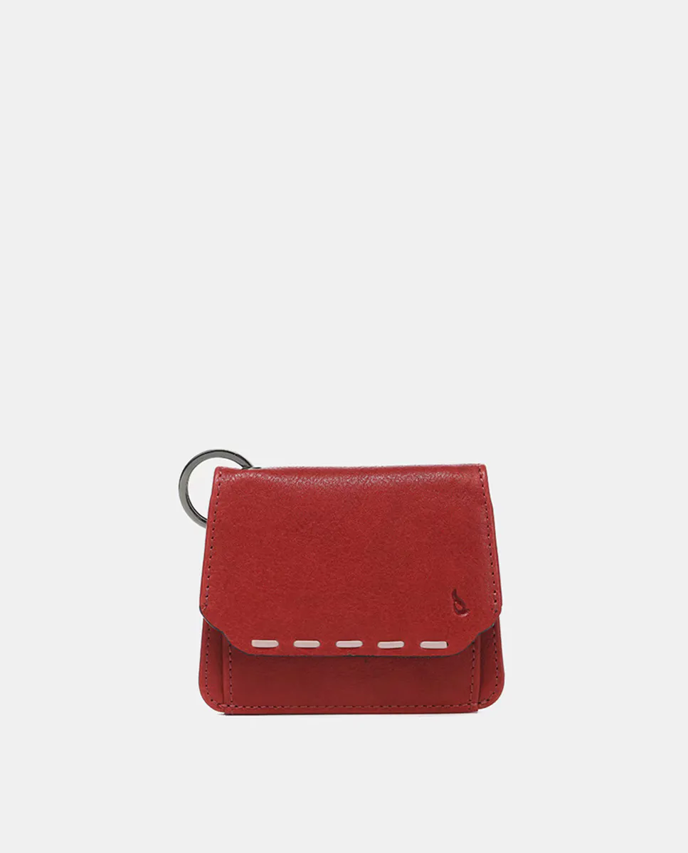 Кошелек для монет Oceans Diary из красной кожи Abbacino, красный 
Кошелек для монет Oceans Diary из красной кожи Abbacino, красный