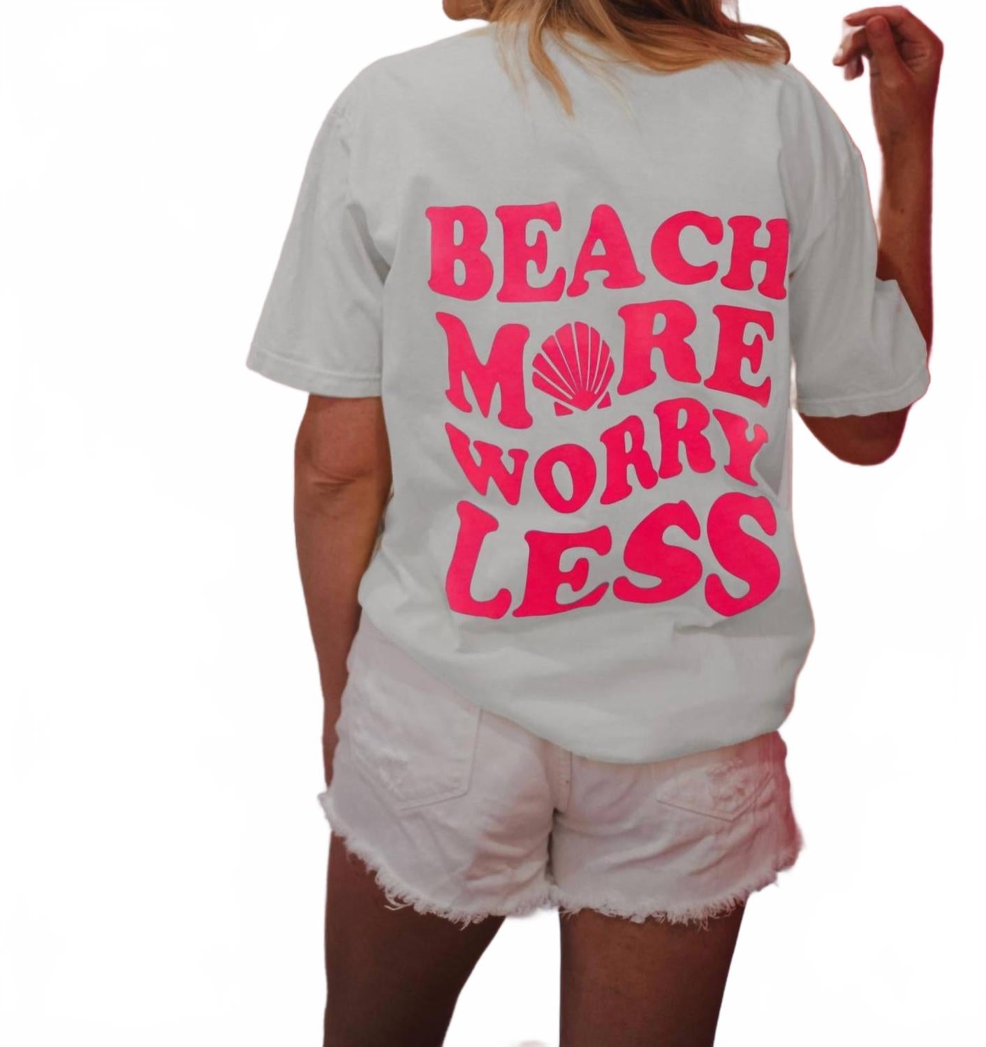 Женская пляжная футболка с принтом More Worry Less, белый цвет My Tribe, белый
Женская пляжная футболка с принтом More Worry Less, белый цвет My Tribe, белый