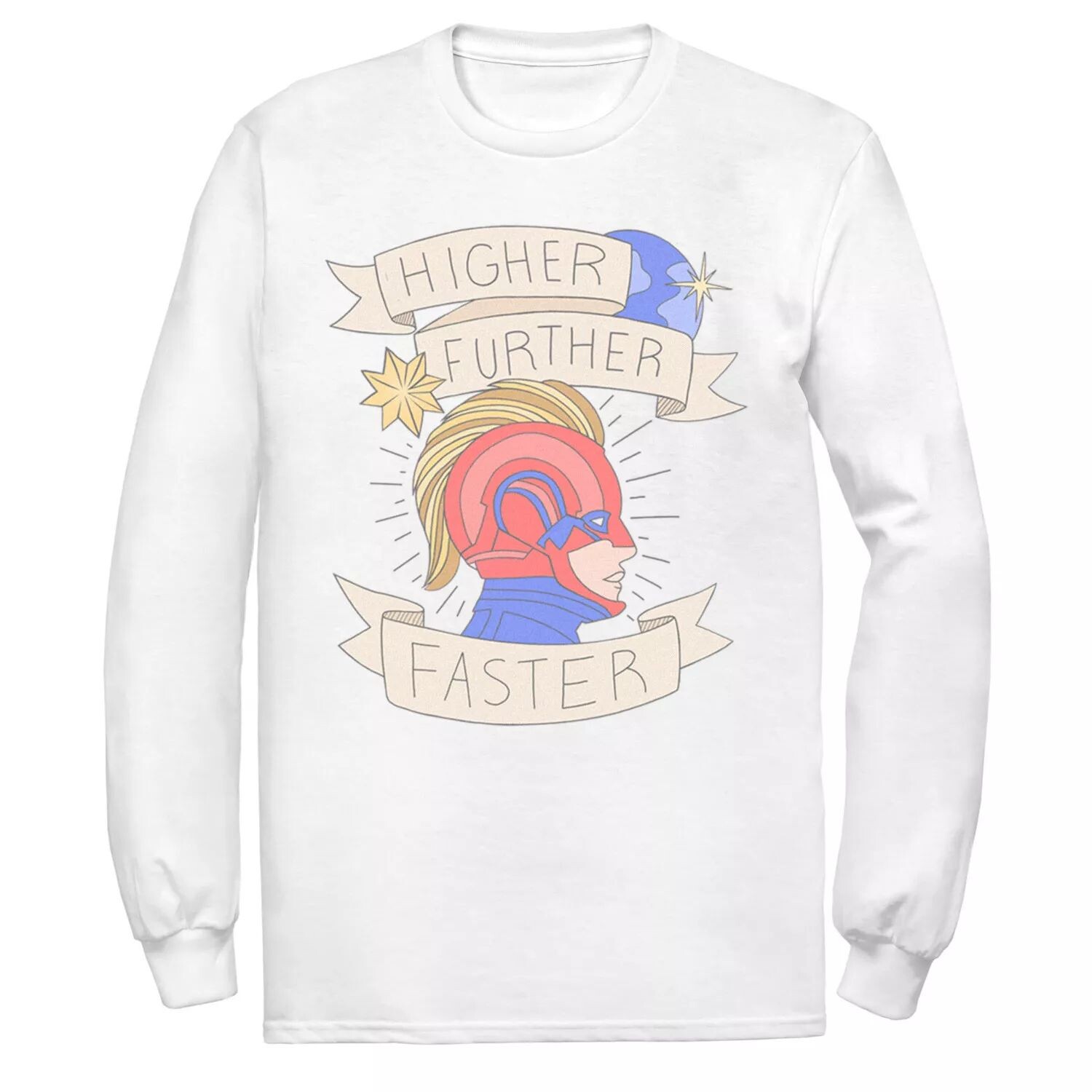 Мужская футболка Captain Higher Better Faster Banner Marvel
Мужская футболка Captain Higher Better Faster Banner Marvel