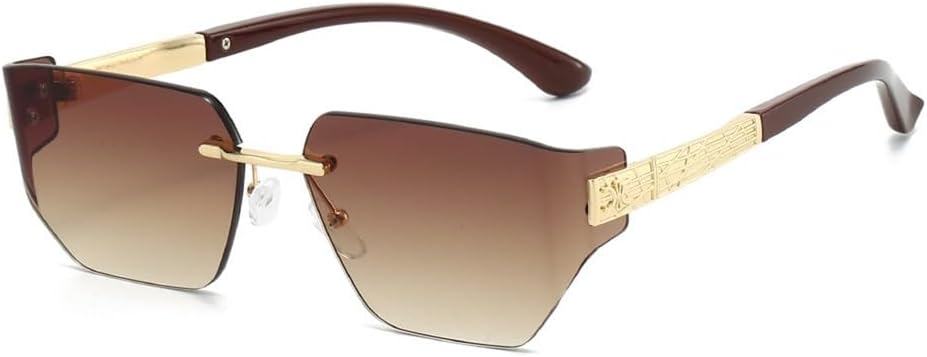 Женские солнцезащитные очки Y2K без оправы с градиентным переходом цвета, ретро-металлическая оправа, оригинальный дизайн, мужские солнцезащитные очки UV400 KTUCN, Golden Brown
Женские солнцезащитные очки Y2K без оправы с градиентным переходом цвета, ретро-металлическая оправа, оригинальный дизайн, мужские солнцезащитные очки UV400 KTUCN, Golden Brown