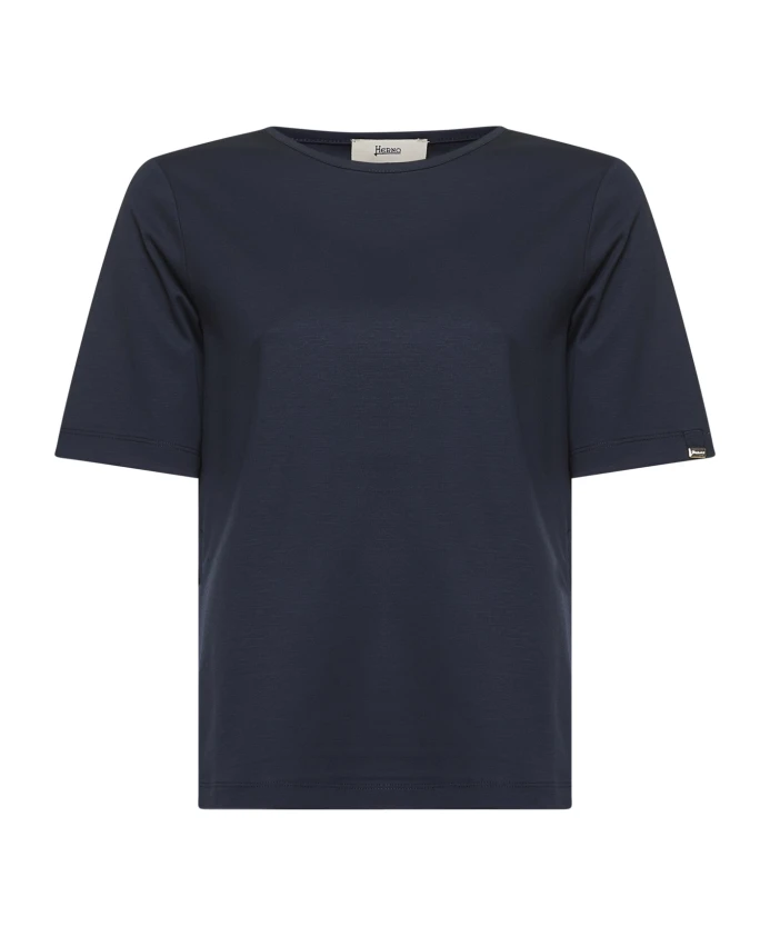 Синяя футболка с круглым вырезом и логотипом. Herno, синий
Синяя футболка с круглым вырезом и логотипом. Herno, синий