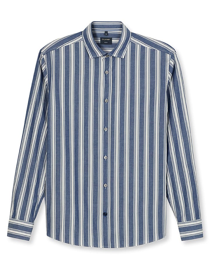 OLYMP Повседневная рубашка - стандартный крой - бело-синего цвета
OLYMP Повседневная рубашка - стандартный крой - бело-синего цвета