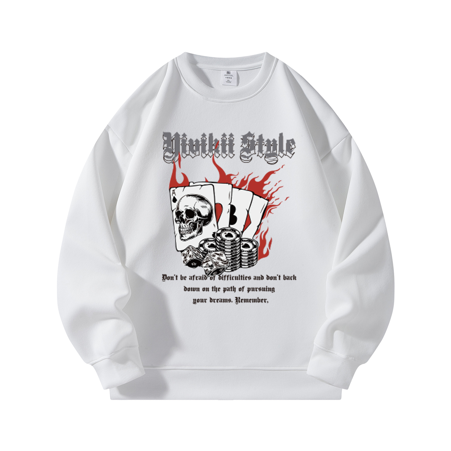 Свитшот мужской YIVIKII, белый
Свитшот мужской YIVIKII, белый