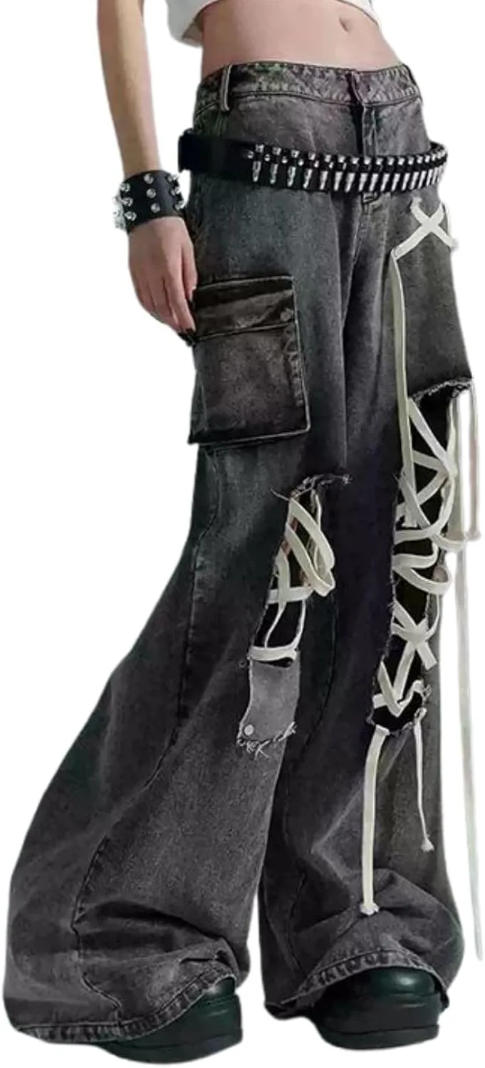 Женские джинсы с потертостями в стиле y2k, высокие, широкие GoldGalleon
Женские джинсы с потертостями в стиле y2k, высокие, широкие GoldGalleon