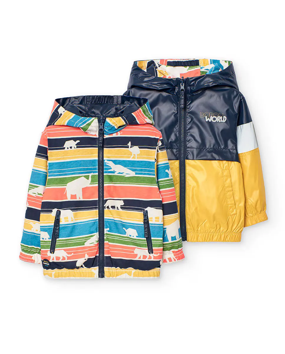 Двусторонняя парка для мальчика с капюшоном и застежкой-молнией Boboli, многоцветный
Двусторонняя парка для мальчика с капюшоном и застежкой-молнией Boboli, многоцветный
