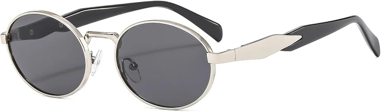 Ретро-панк овальные солнцезащитные очки для женщин и мужчин, модные современные очки для вождения и отдыха на природе, защита от УФ-излучения UV400 VVTWSSW, Silver Black
Ретро-панк овальные солнцезащитные очки для женщин и мужчин, модные современные очки для вождения и отдыха на природе, защита от УФ-излучения UV400 VVTWSSW, Silver Black