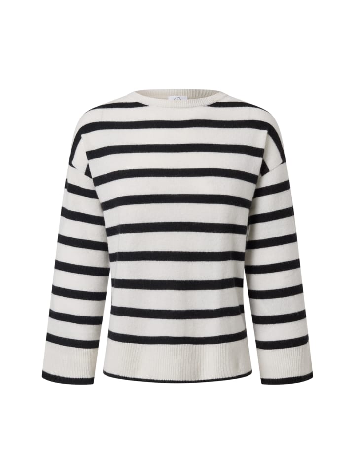 Свитер с круглым вырезом, в черно-белую полоску CASH-MERE.CH
Свитер с круглым вырезом, в черно-белую полоску CASH-MERE.CH