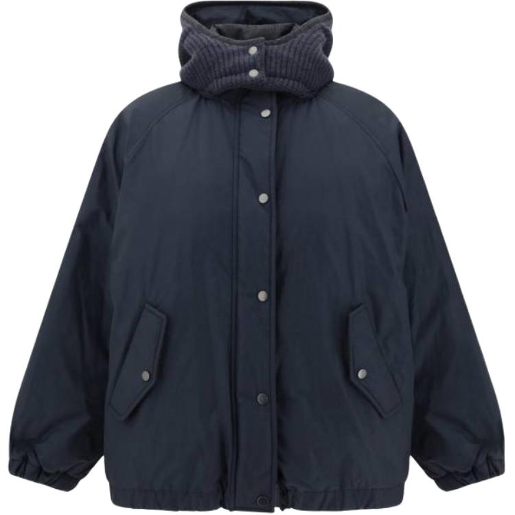 Вязаная пуховая куртка с капюшоном Brunello Cucinelli, черный
Вязаная пуховая куртка с капюшоном Brunello Cucinelli, черный