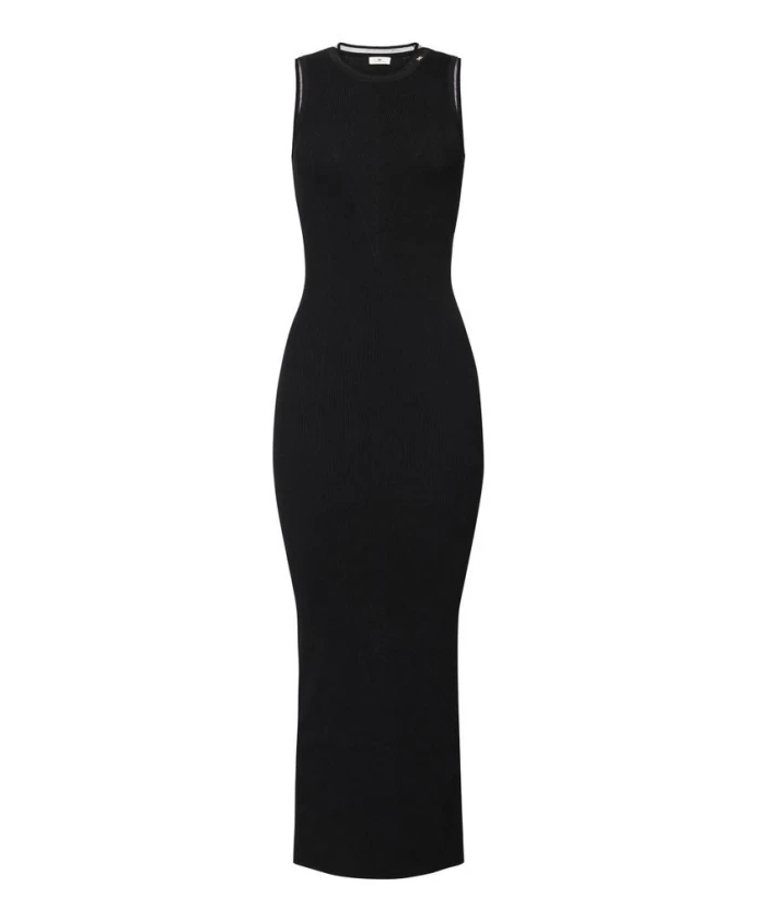 Трикотажное платье в рубчик с логотипом. Elisabetta Franchi, черный
Трикотажное платье в рубчик с логотипом. Elisabetta Franchi, черный