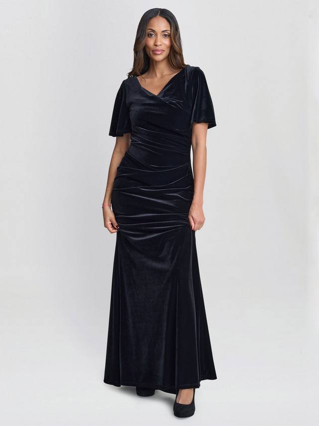 Фрилловое короткое рукавное платье макси с V-образным вырезом и сборками Gina Bacconi
Фрилловое короткое рукавное платье макси с V-образным вырезом и сборками Gina Bacconi