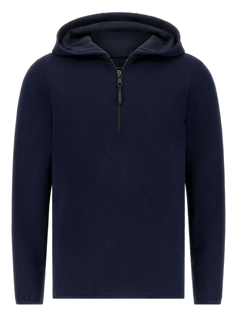 Толстовка с воротником на молнии и капюшоном Boggi Milano, синий 
Толстовка с воротником на молнии и капюшоном Boggi Milano, синий